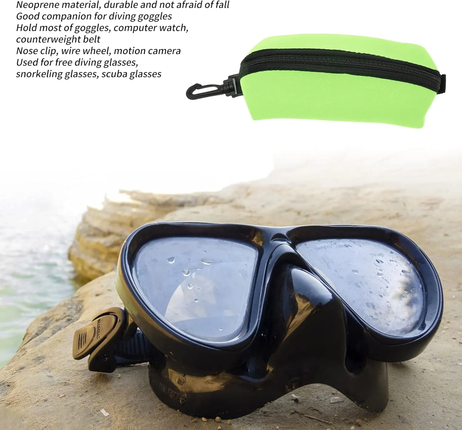 Tbest Diving Goggle Storage Bag, Scuba Dive Mask Pouch Bag Diving Glasses Storage Bag Portable Gadgets Gear Pouch for Sunglasses Glasses