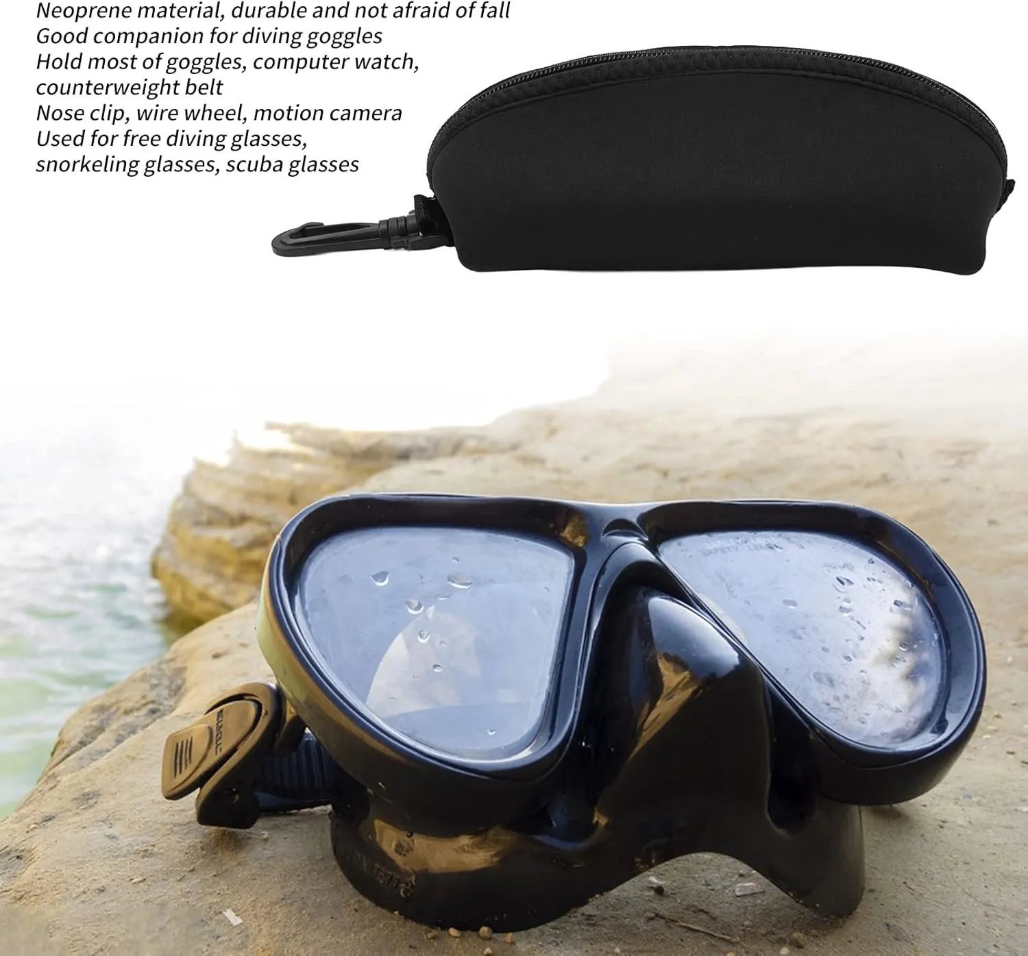 Tbest Diving Goggle Storage Bag, Scuba Dive Mask Pouch Bag Diving Glasses Storage Bag Portable Gadgets Gear Pouch for Sunglasses Glasses