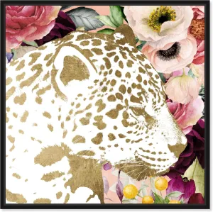 The Oliver Gal Artist Co. Fashion and Glam Wall Art Framed Canvas Prints 'Jaguar Glam' Fashion