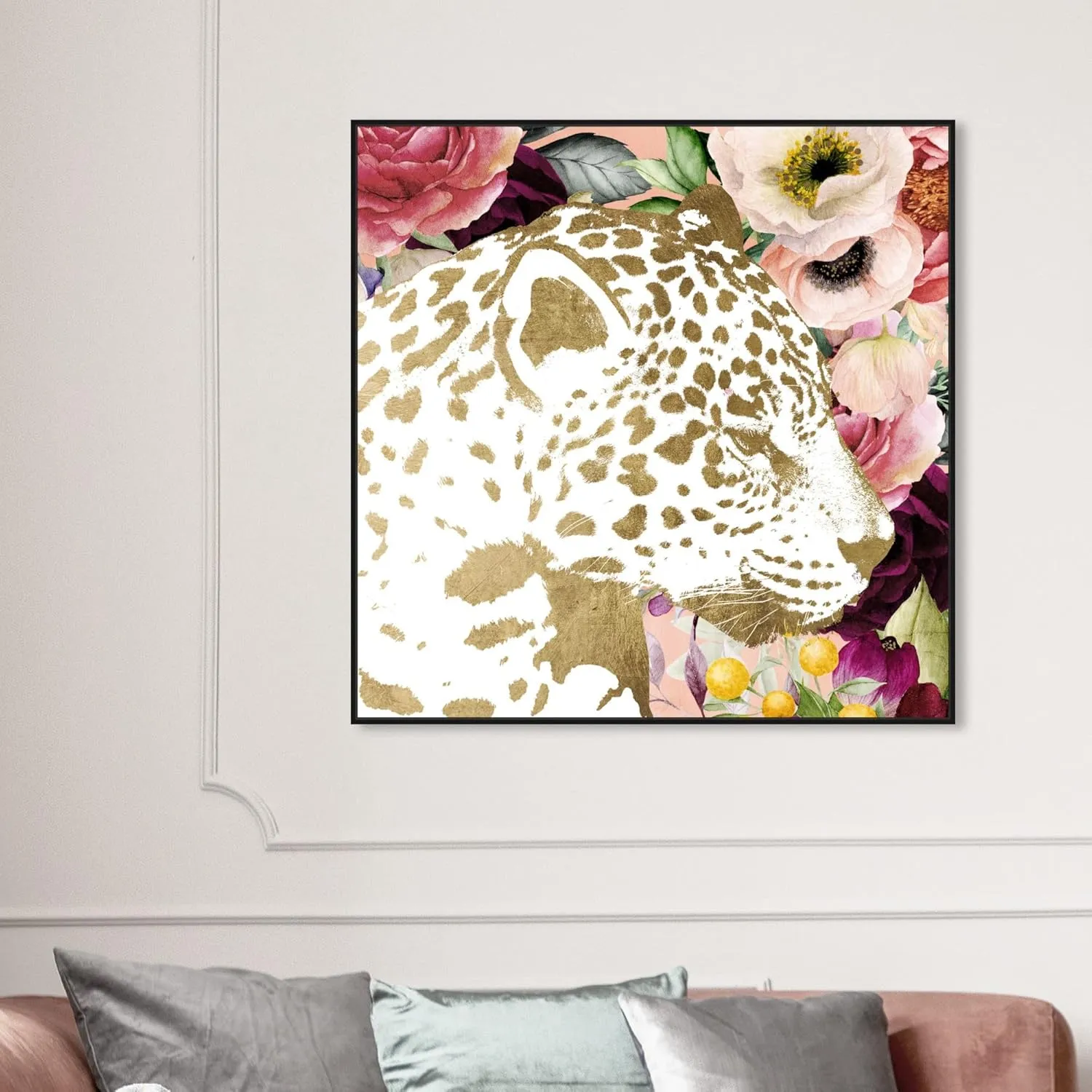 The Oliver Gal Artist Co. Fashion and Glam Wall Art Framed Canvas Prints 'Jaguar Glam' Fashion