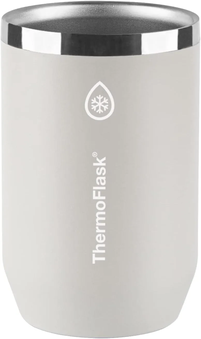 ThermoFlask Standard Can Cooler - 2-in-1 Insulated Can Cooler Cup - Durable Stainless Steel Cooler with Non-Slip Base - Dishwasher-Safe Beverage Can Cooler - 12 oz, Ultimate Gray