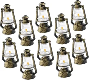 Toyvian 3sets Mini Doll House Kerosene Lamps Retro Furniture Decor Realistic Miniature Lanterns for Dollhouse Prop Lightweight Design for Easy Cleaning and Moving 10pcs*3