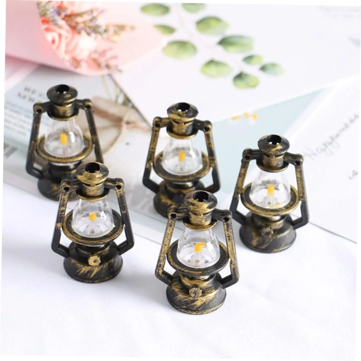 Toyvian 3sets Mini Doll House Kerosene Lamps Retro Furniture Decor Realistic Miniature Lanterns for Dollhouse Prop Lightweight Design for Easy Cleaning and Moving 10pcs*3