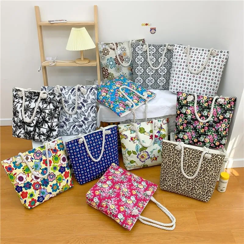 Travel bag, national fabric bag, Tote bag (Woodpecker leaves)