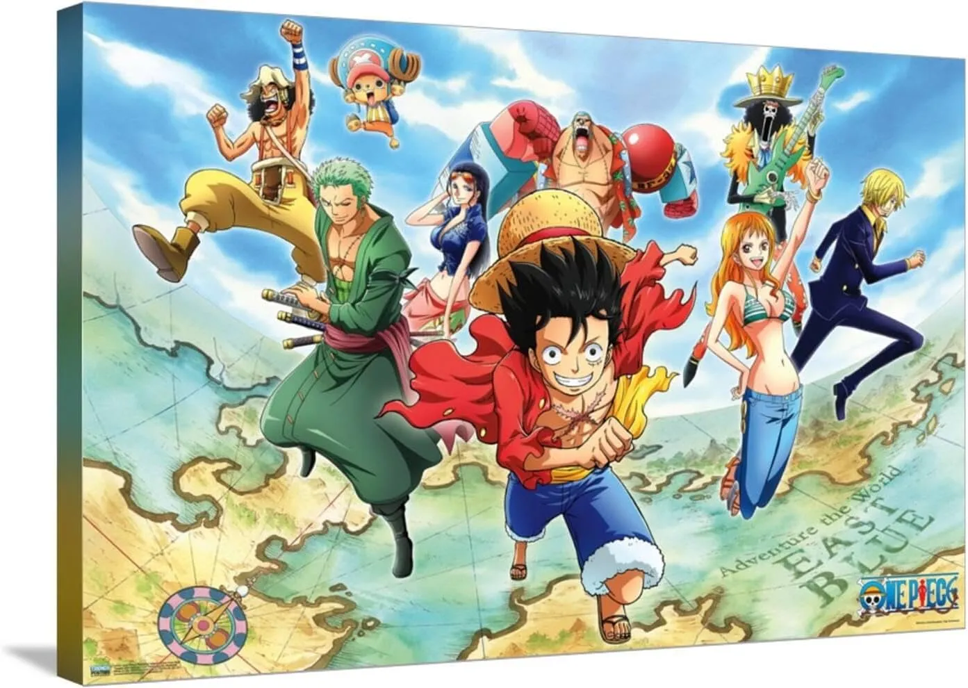 Trends International One Piece: Fishman Island - Crew East Blue Canvas Wall Poster