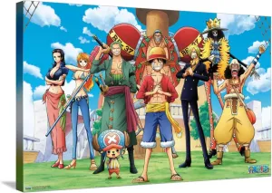 Trends International One Piece: Fishman Island - Crew On Deck Canvas Wall Poster