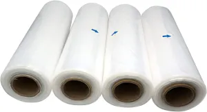 Tripact 11" x 19" LDPE RED Plastic Flat Open Poly Bag Roll 1.25 mil - 4 Roll (460pcs) 02