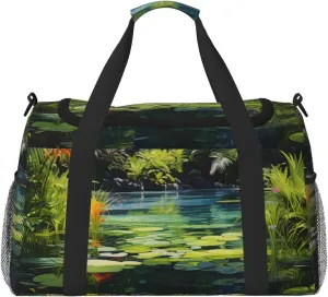Tropical Pool Travel Duffel Bag Tote Bag Sports Gym Bag For Women And Men