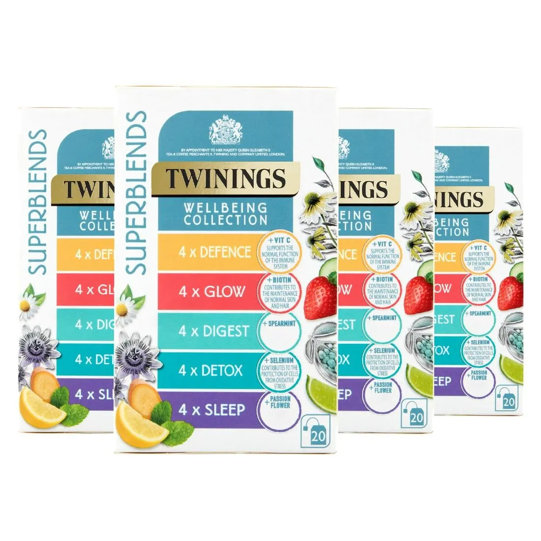 Twinings Superblends Wellbeing Collection Tea Bags (80 pack)