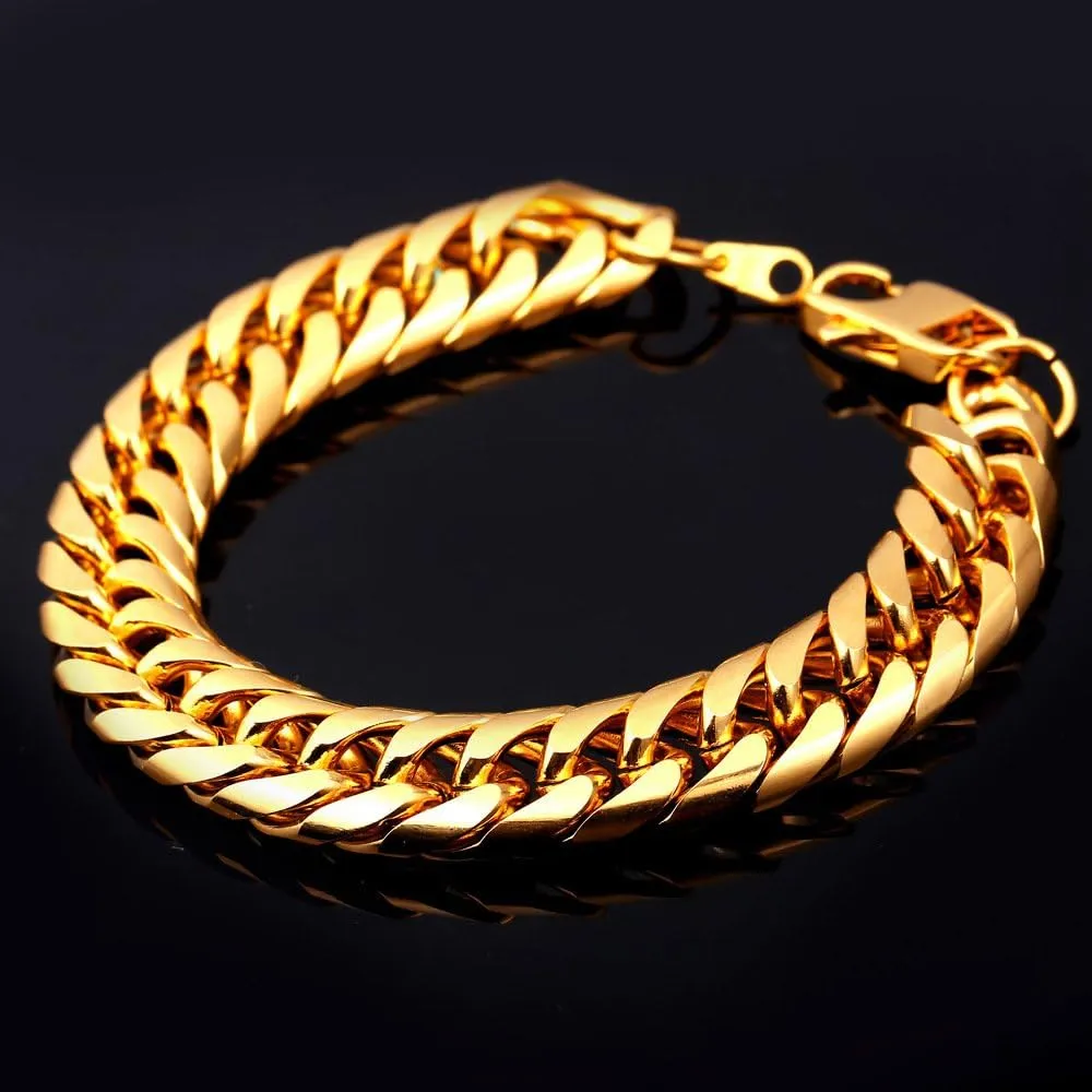 U7 Diamond Cut Miami Cuban Link Chain for Men Women Stainless Steel Curb Chain Necklace, Cool Hip Hop Jewelry Silver/Black/18K Gold Plated Chains, Width 3/6/9/12mm,18/20/22/24/26/28/30 Inch