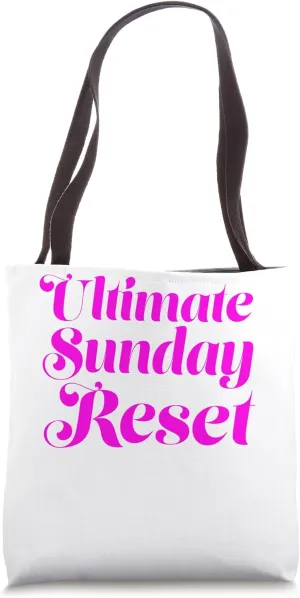 Ultimate Sunday Reset, Cleaning, Holiday, Magna, cartoon, Tote Bag