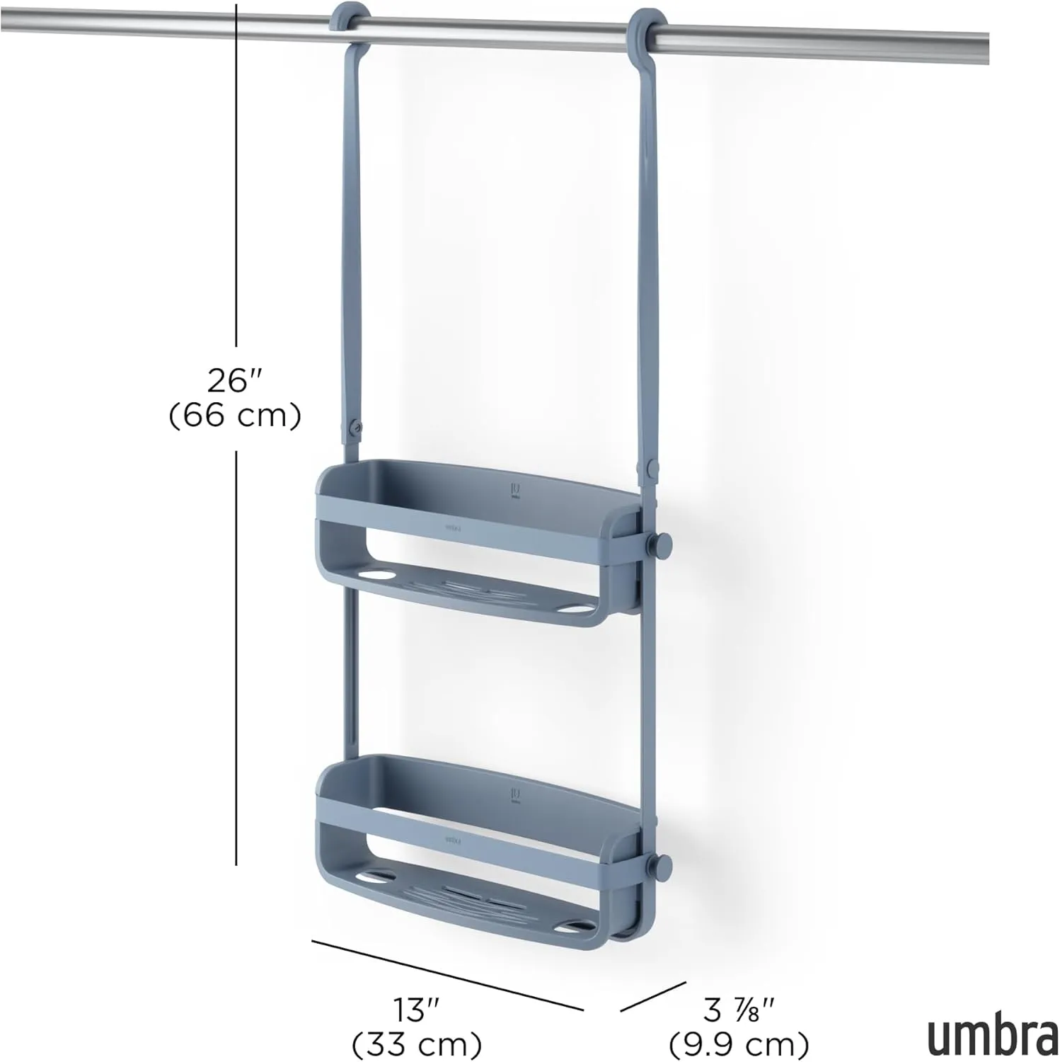 Umbra Flex Shower Caddy, Slate Blue