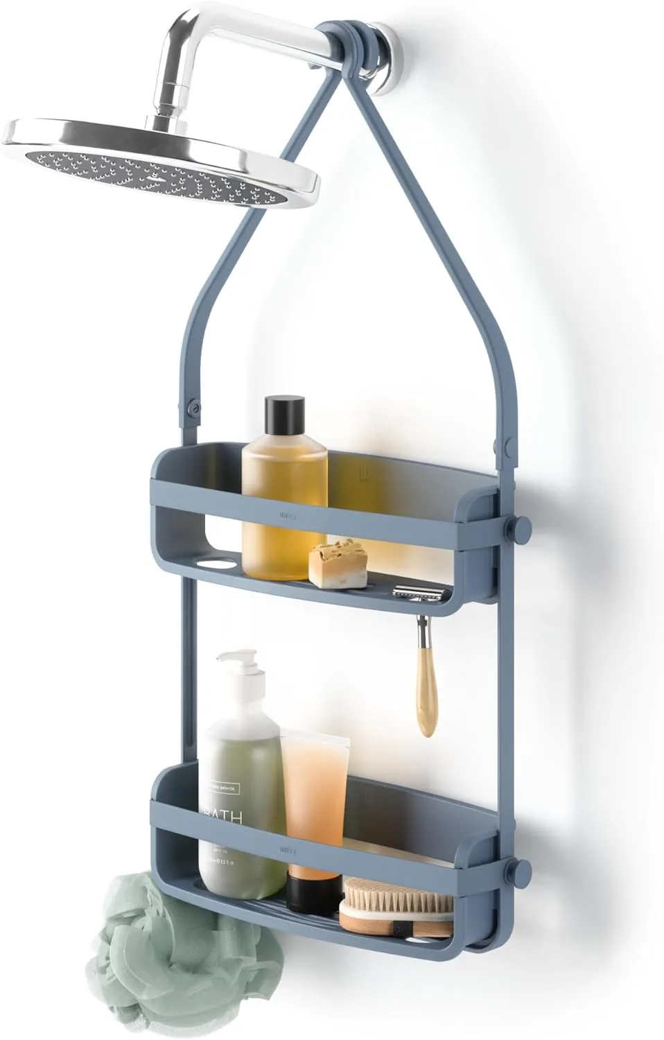 Umbra Flex Shower Caddy, Slate Blue