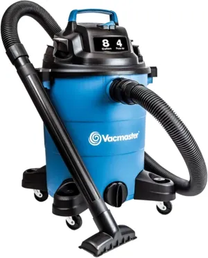 Vacmaster Wet Dry Vacuum 4 Peak HP 8 Gallon Shop Vacuum Portable Lightweight with 14.9KPa Powerful Suction for Dog Hair,Car,Garage,Workshop