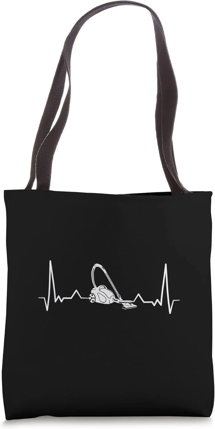 Vacuum Hoover Cleaner Heartbeat Household Housekeeping Tote Bag