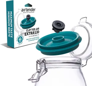 Vacuum lid for Airtight and Vacuum sealing of preserving jars - Extension set - Compatible with Clip Top Jars of Kilner, Bormiolli and more