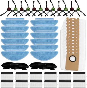 Vacuum Replacement Parts ，Compatible with Ilife T10s / Aonus I8 ，Robot Vacuum Main Roller Side Brush Hepa Filter Mop Cloth Dust Bag Accessories