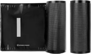 Vacuum Seal Rolls 11" x 50' 2 Pack (100 Feet Total) 5.5 Mil (Black and Black) - BPA Free Commerical Grade Food Saver for Storage, Sous Vide, and Meal Prep Sealer Bag