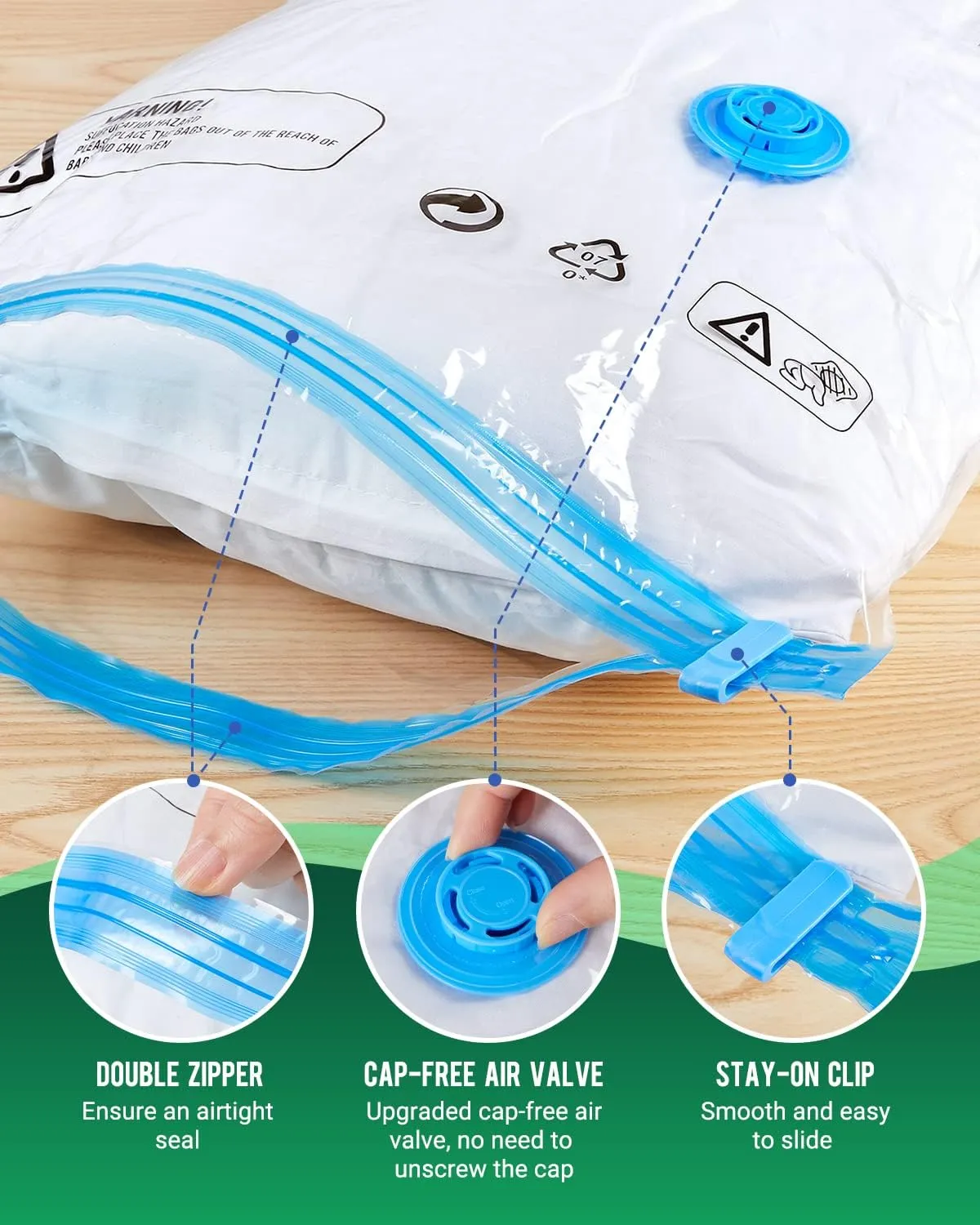 Vacuum Storage Bags with Electric Pump, 28 Pack (5 Jumbo, 5 Large, 6 Medium, 6 Small, 6 Roll Up Bags) Space Saver Bag, Vacuum Sealer Bags for Clothes, Blanket, Duvets, Pillows, Comforters, Travel