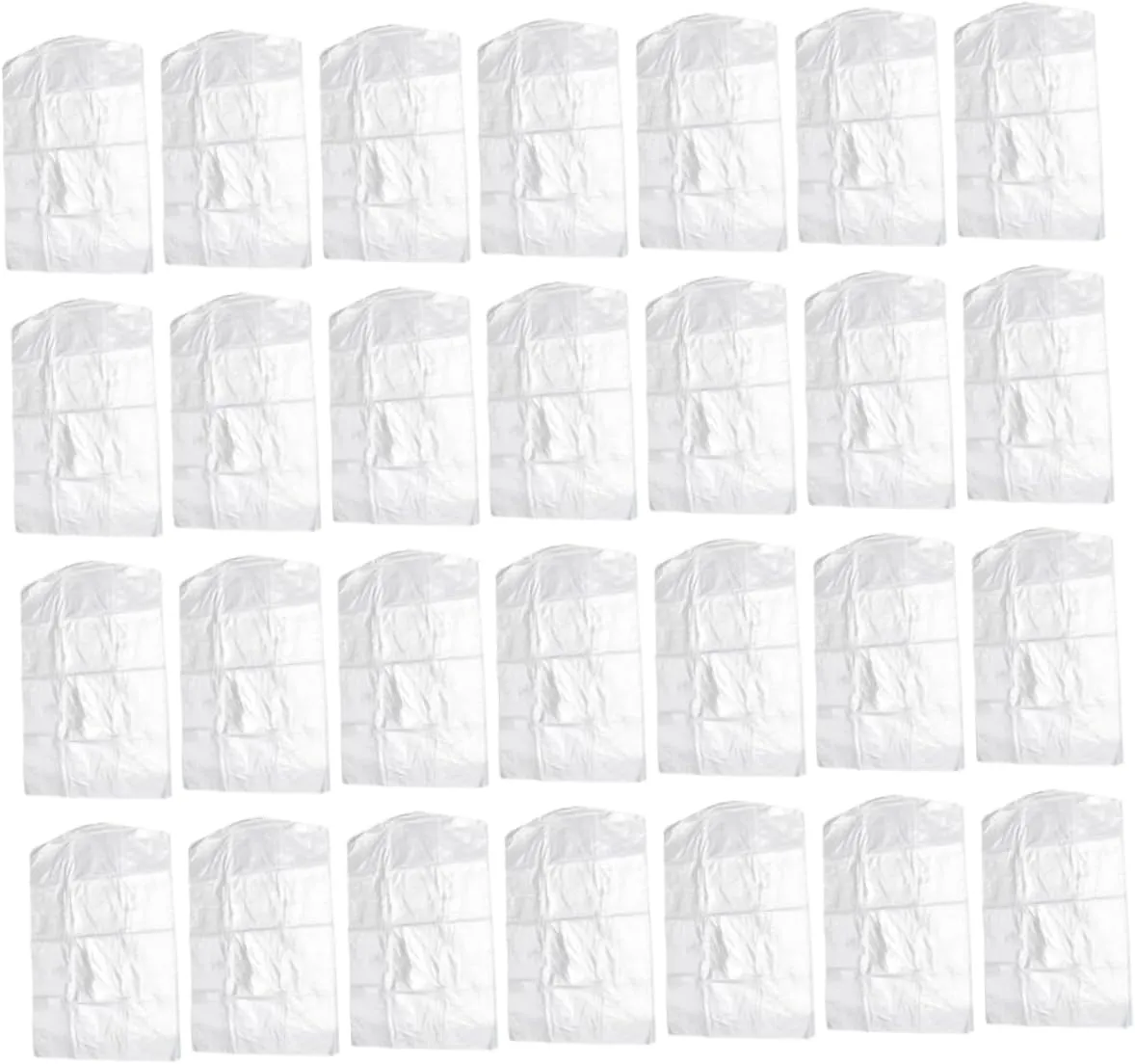 Vaguelly 100pcs Dry Cleaning Bags Clothing Covers for Wardrobe Storage and Dry Cleaner Supply Easy to Use Reusable Tidy Clothes Protection
