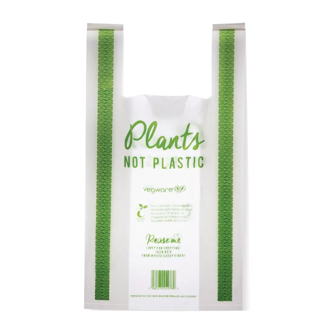 Vegware Compostable PLA Carrier Bags Medium (500 pack)