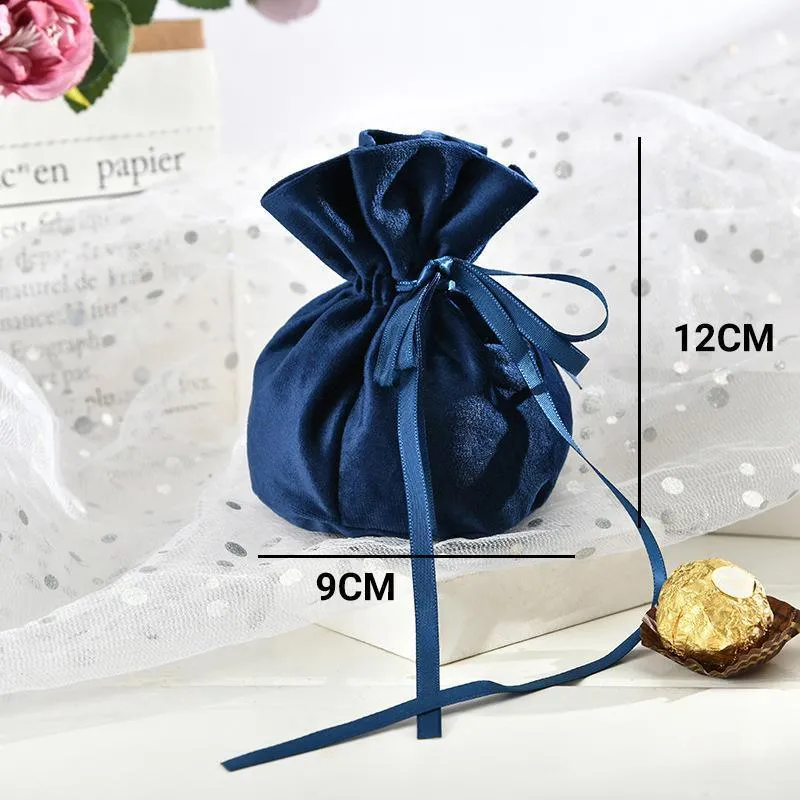 Velvet Jewelry Drawstring Bags 6PCS 7Colours