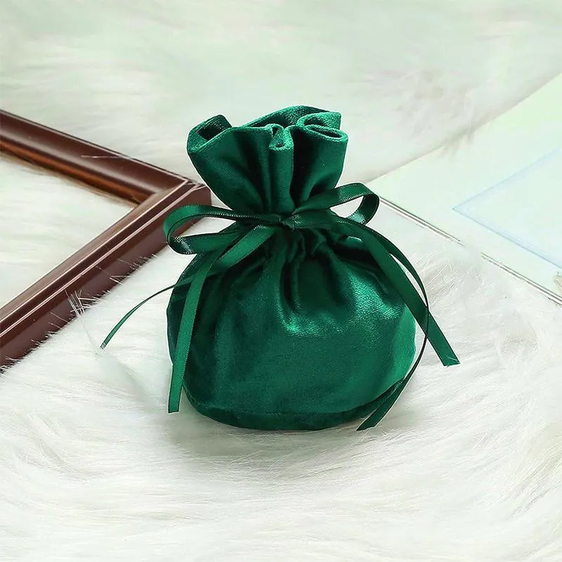 Velvet Jewelry Drawstring Bags 6PCS 7Colours