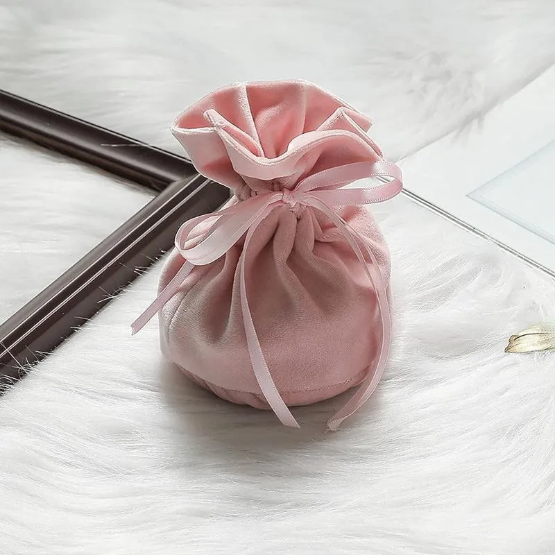 Velvet Jewelry Drawstring Bags 6PCS 7Colours