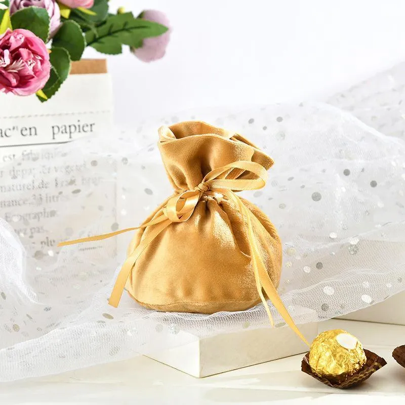 Velvet Jewelry Drawstring Bags 6PCS 7Colours