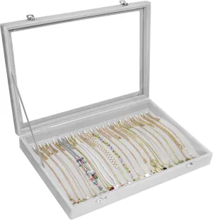 Velvet Necklace Display Jewelry Tray 20 Hook Necklace Tray Necklace Pendant Jewelry Tray for Women and Girls