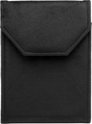 Velvet Necklace Jewelry Travel Folder Storage Display Case (Black)