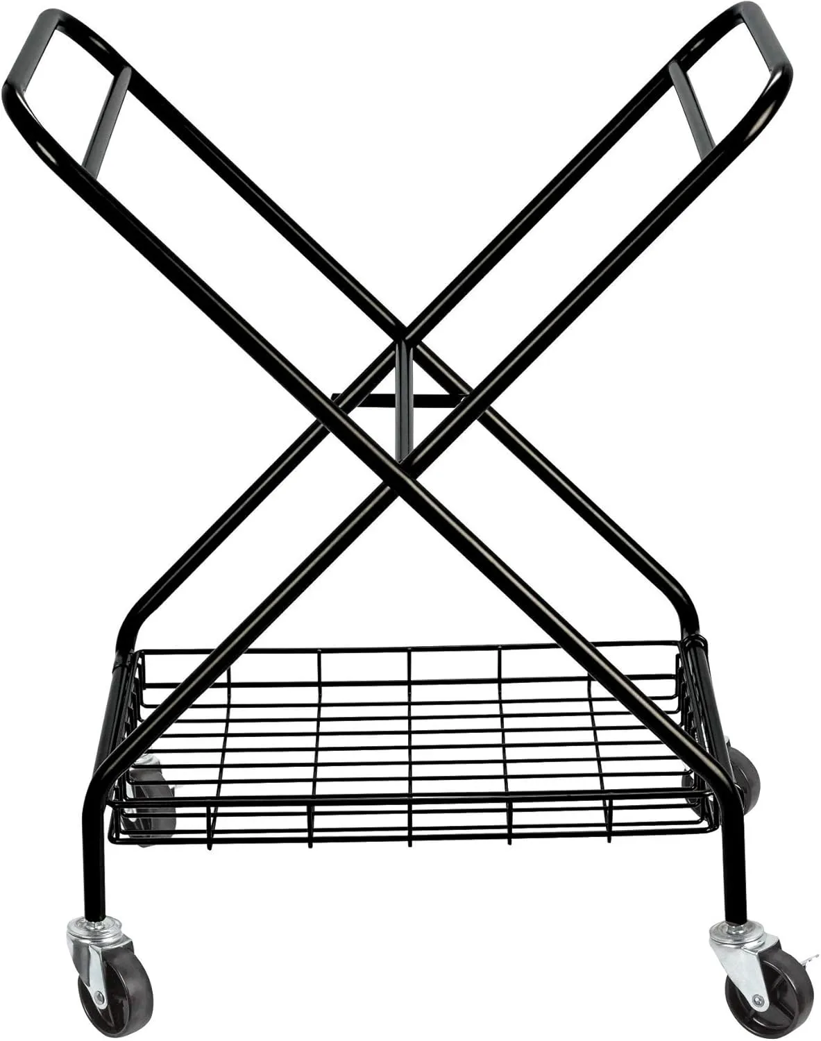 Verona Collapsible Laundry Cart with Basket, Black Large