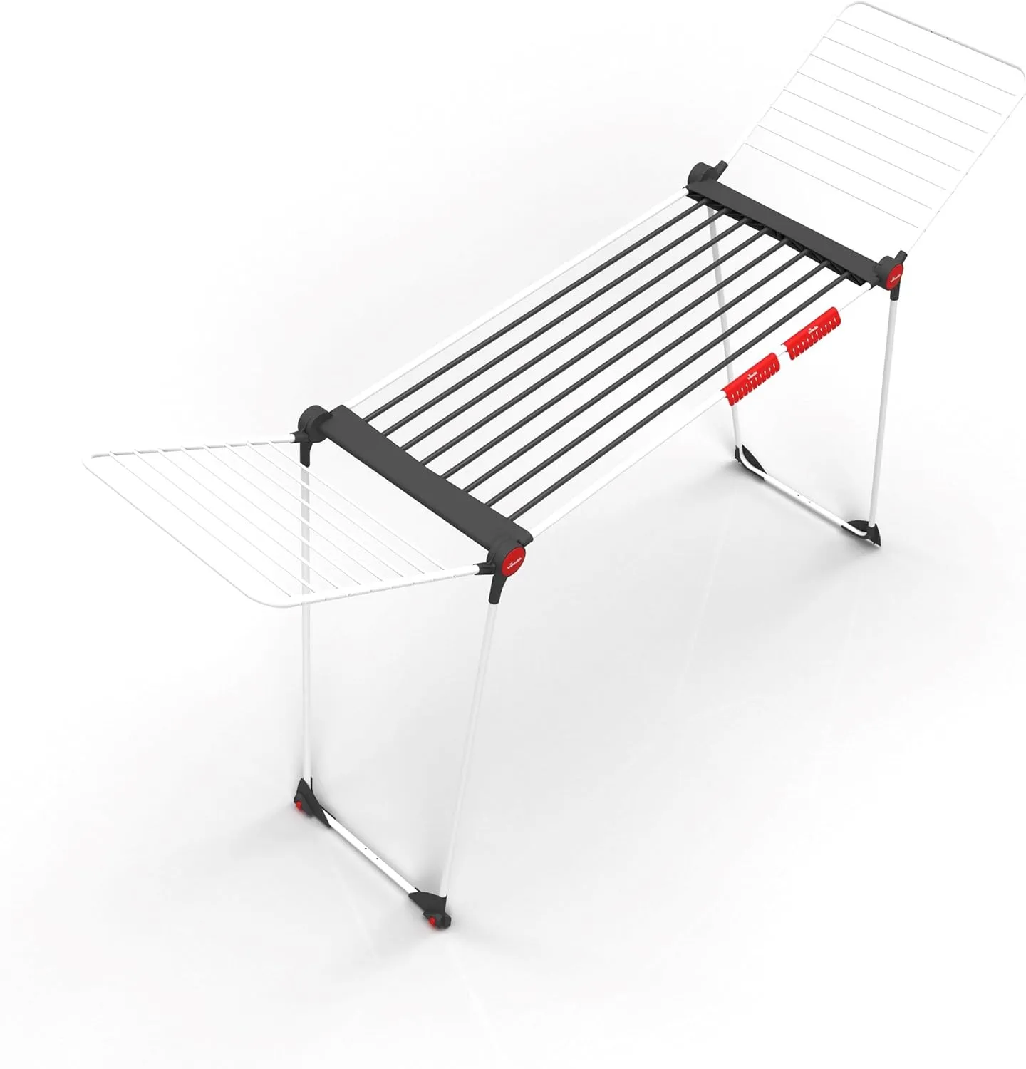 Vileda Clothes Airer, White/Black/Red, Trockenleinenlänge: 21m