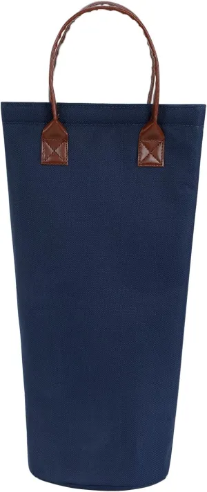 VISEMAN Single Bottle Wine Tote Bag Insulated, Wine Carrier Bag for One Bottle, Padded Wine Cooler Bag, Portable Wine Tote Bag for Wine Lovers Gift (Blue)