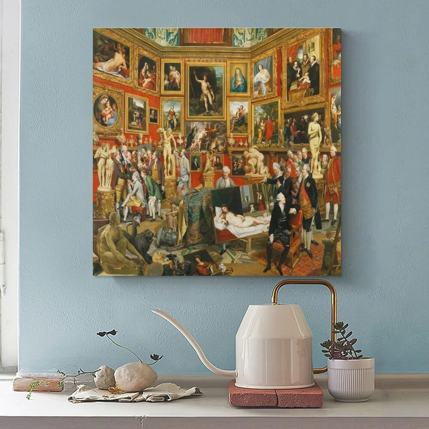 VISISORT Johan Zoffany-Tribuna of The Uffizi Poster Poster Decorative Painting Canvas Wall Art Living Room Posters Bedroom Painting 28x28inch(70x70cm)