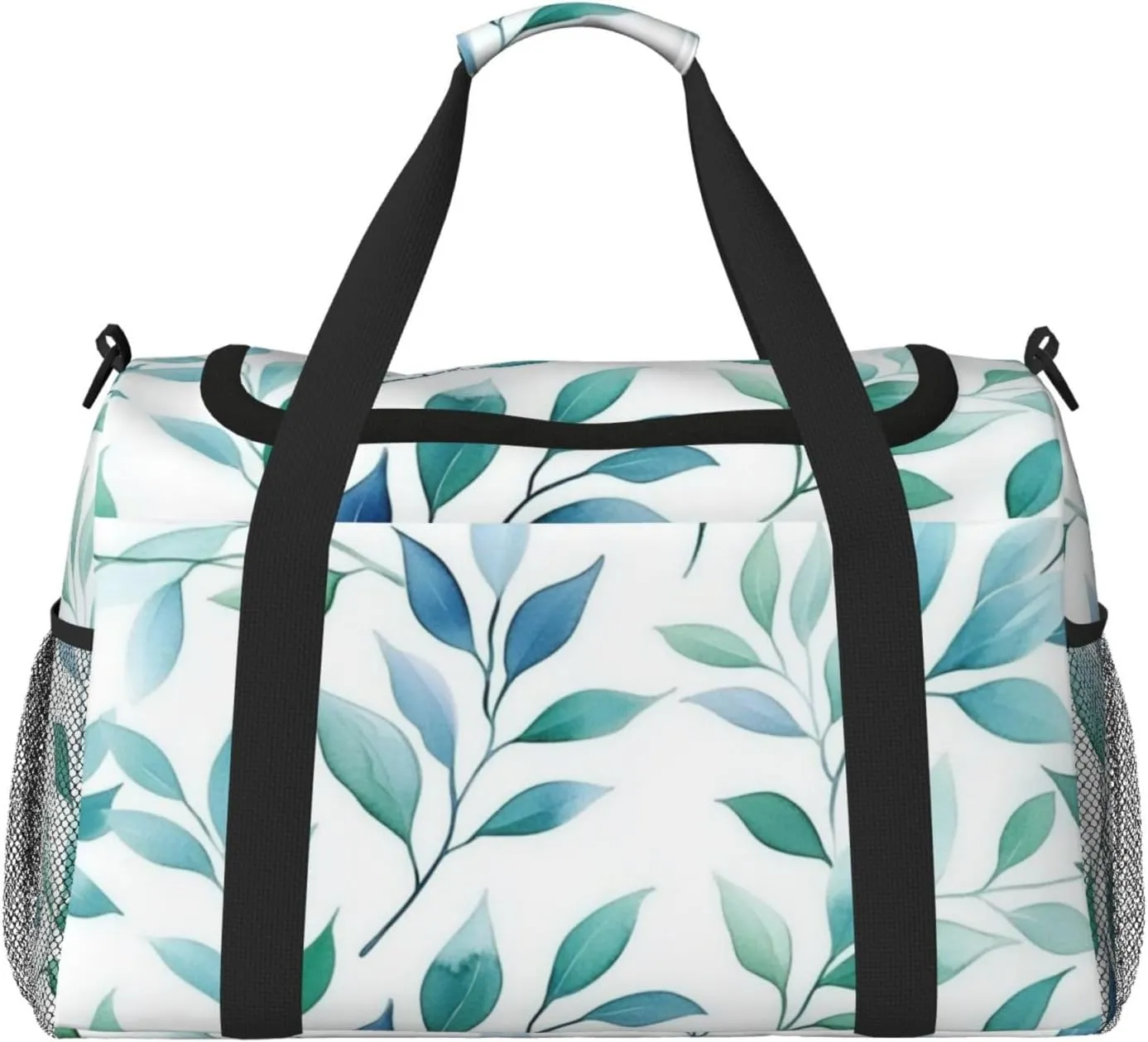 Watercolor Leaves Travel Duffel Bag Tote Bag Sports Gym Bag For Women And Men