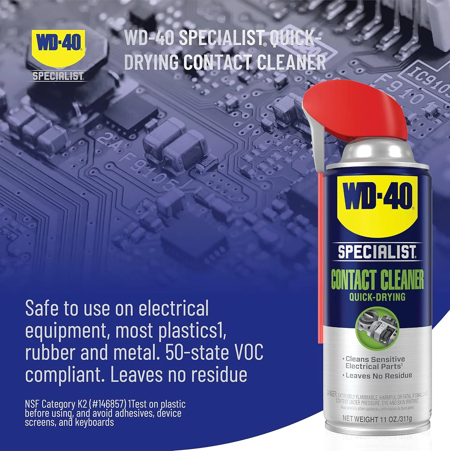 WD-40 Specialist Carb/Throttle Body & Parts Cleaner (13.5 oz) and Contact Cleaner Spray (11 oz) Bundle