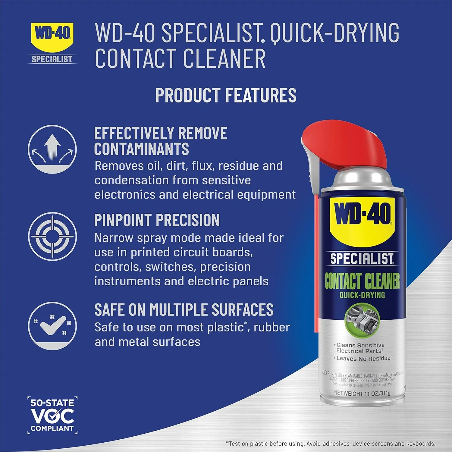 WD-40 Specialist Carb/Throttle Body & Parts Cleaner (13.5 oz) and Contact Cleaner Spray (11 oz) Bundle