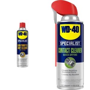 WD-40 Specialist Carb/Throttle Body & Parts Cleaner (13.5 oz) and Contact Cleaner Spray (11 oz) Bundle