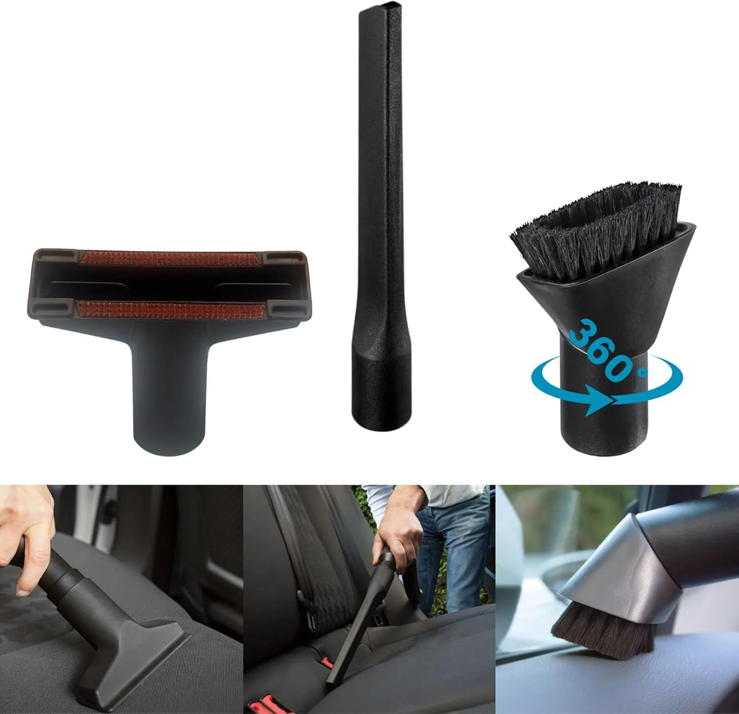 Wessel-Werk Central Vacuum Hose Kit with Floor and Household Attachments for Central Vacuum, Crushproof Hose with On/Off Switch Control and 1.25inch (32mm) Central Vac Accessories (30ft. Hose)