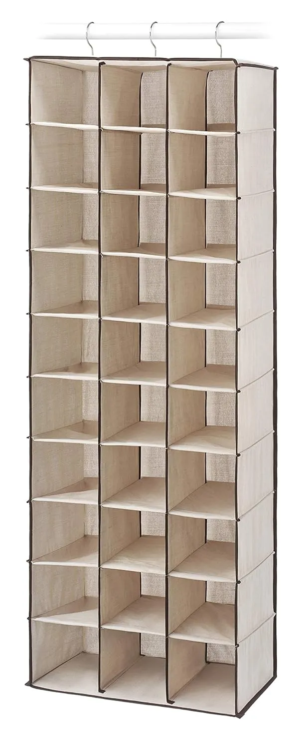 Whitmor 30 Section Hanging Shoe Shelves, Tan