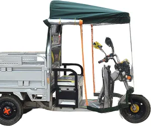 Windproof Electric Tricycle Cover, Reflective Sanbengzi Canvas Awning, Tricycle Frame Canopy, Rain Sun Snow Proof (Size : 75cm/30in)