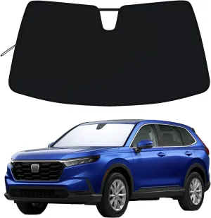 Windshield Sun Shade for Honda CRV 2023-2025 | Premium 310T Reflective Polyester UV & Heat Blocker | Reduces Interior Temperature, Custom Fit Foldable with Storage Pouch