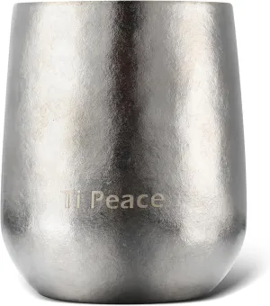 Wine Tumbler,8 oz Titanium Wine Tumbler,Insulated Double Wall Titanium Travel Tumbler-- Made with Pure Titanium99.5%,Dishwasher Safe