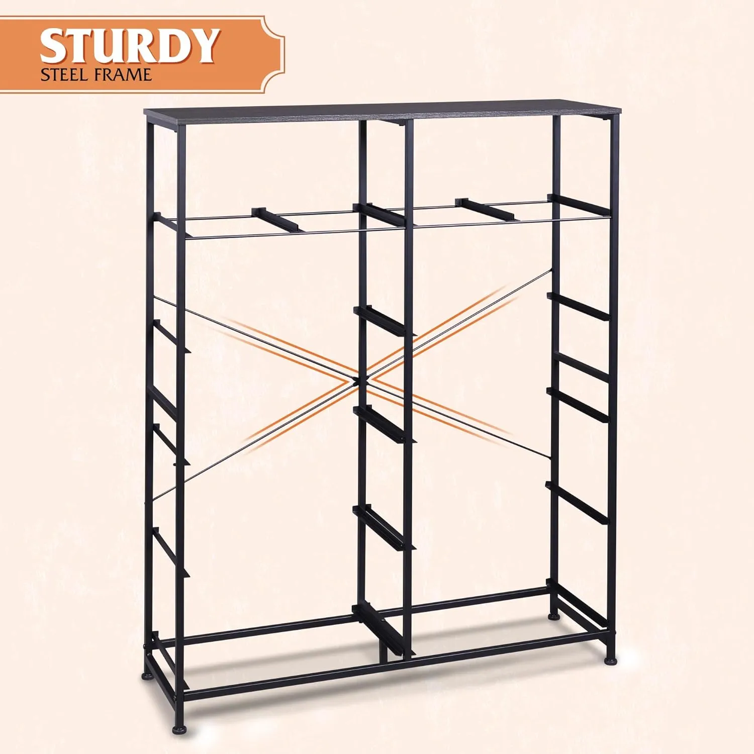 WLIVE Tall Dresser for Bedroom with 12 Drawers, Dressers & Chests of Drawers, Fabric Dresser for Bedroom, Closet, Fabric Storage Dressers with Storage Drawers, Wood Top, Charcoal Black