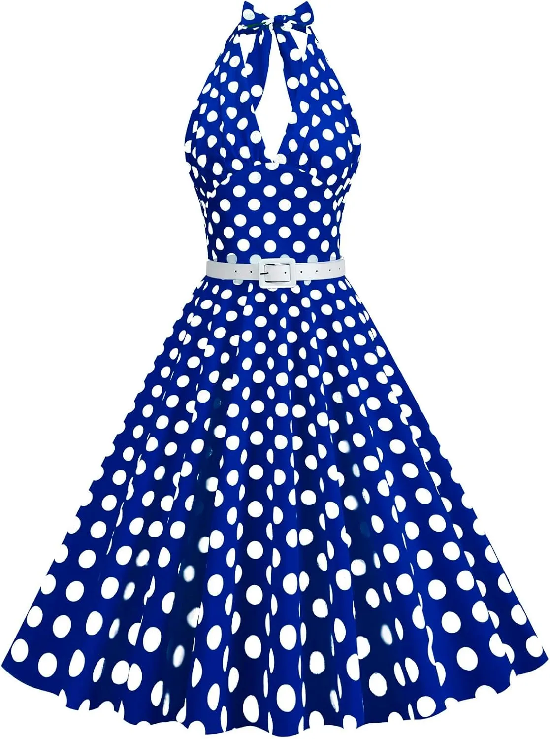 Women Vintage Dresses 1950s Retro Halter Audrey Hepburn 50's 60's Cocktail Swing Dress Sleeveless Tea Party Dress
