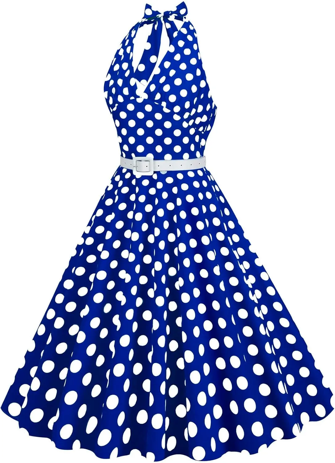 Women Vintage Dresses 1950s Retro Halter Audrey Hepburn 50's 60's Cocktail Swing Dress Sleeveless Tea Party Dress