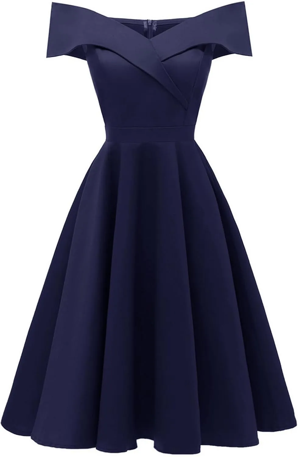 Women's 50s Cocktail Dress Vintage Off Shoulder Elegant High Waist A-line Evening Party Dresses Audrey Hepburn Dress