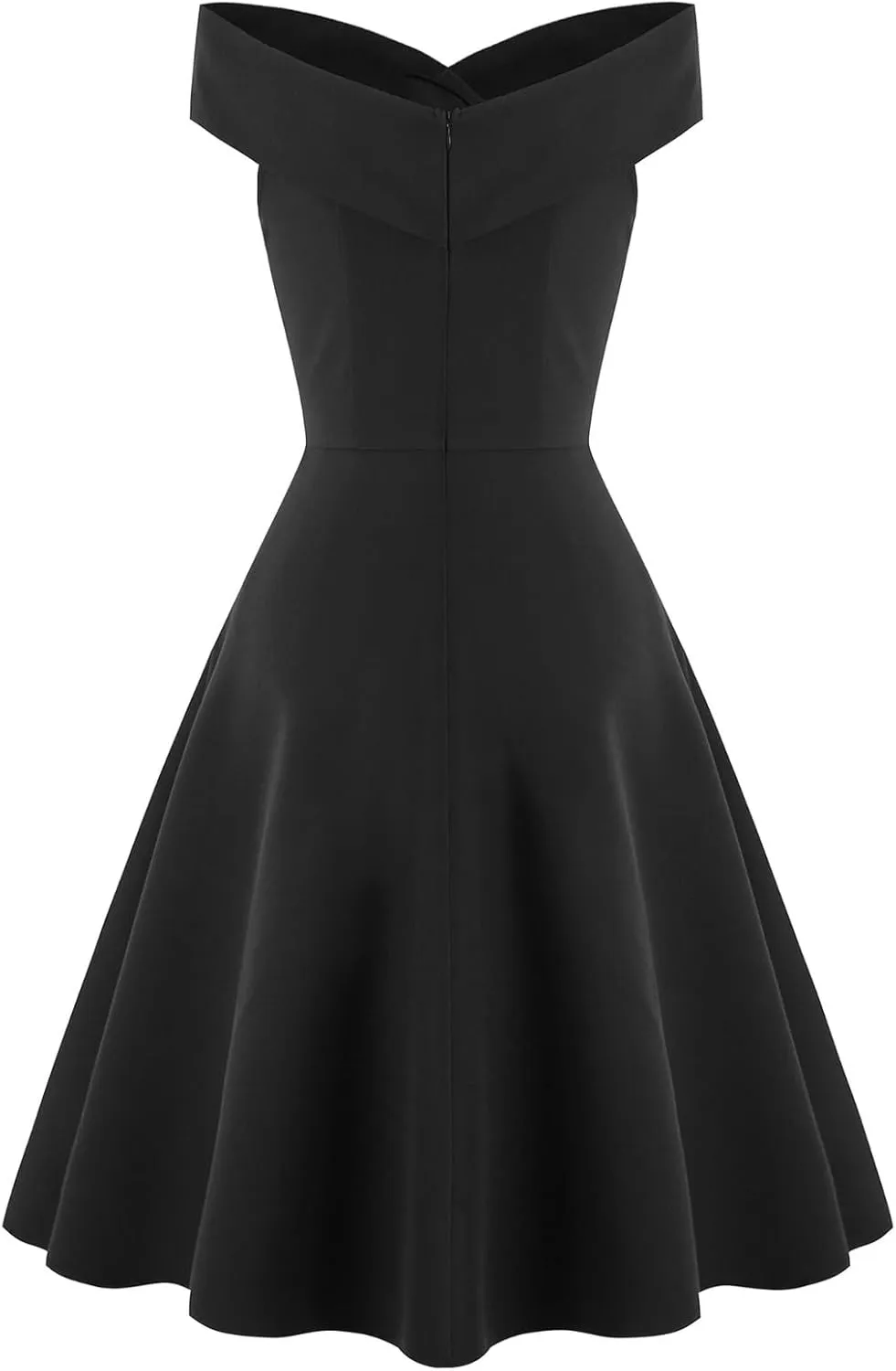 Women's 50s Cocktail Dress Vintage Off Shoulder Elegant High Waist A-line Evening Party Dresses Audrey Hepburn Dress