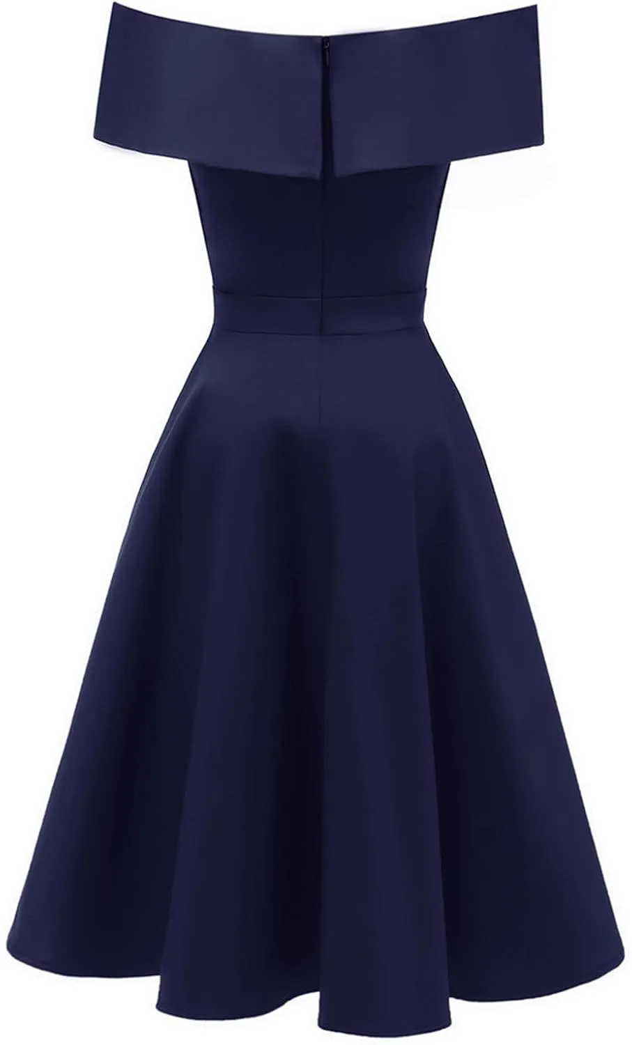 Women's 50s Cocktail Dress Vintage Off Shoulder Elegant High Waist A-line Evening Party Dresses Audrey Hepburn Dress